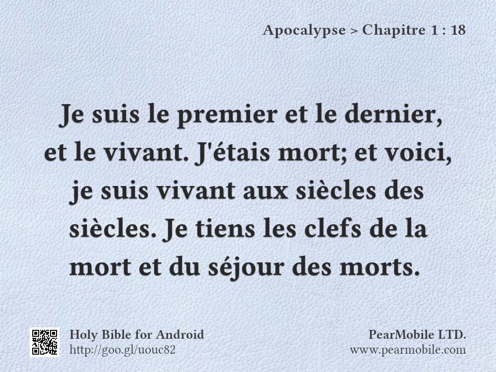 Apocalypse, Chapitre 1:18